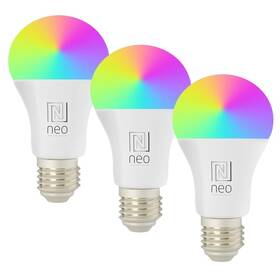 Chytrá žárovka IMMAX NEO LITE SMART LED E27 9W RGB+CCT barevná a bílá, stmívatelná, WiFi, 3ks (07712C)