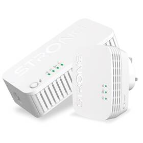 Síťový rozvod LAN po 230V Strong Wi-Fi 1000 DUO MINI, 2 jednotky (POWERLWF1000DUOMINI) bílý