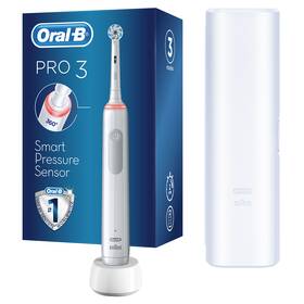 Zubní kartáček Oral-B PRO 3 3500 Sensitive Clean White + cestovní pouzdro