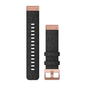 Garmin QuickFit 20mm, nylonový, černý, růžovozlatá přezka