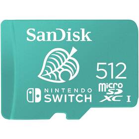 Paměťová karta SanDisk Micro SDXC 512GB UHS-I U3 (V30) pro Nintendo Switch (100R/90W) (SDSQXAO-512G-GNCZN)