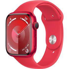 Chytré hodinky Apple Watch Series 9 GPS 45mm pouzdro z hliníku (PRODUCT)RED - (PRODUCT)RED sportovní řemínek - S/M (MRXJ3QC/A)