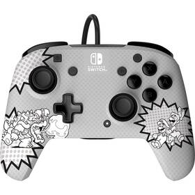 Gamepad PDP Remacth Wired Controller pro Nintendo Switch - Comic Mario (500-134-COMIC)