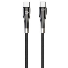 Kabel Forever Sleek USB-C/USB-C, 60 W, 1 m (GSM171009) černý