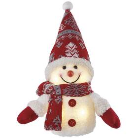 LED dekorace EMOS vánoční sněhulák, 25 cm, 3x AA, vnitřní, teplá bílá (DCFW04)