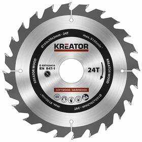 Kotouč pilový Kreator KRT020410 165mm 24T 
