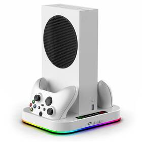 Dokovací stanice iPega RGB stojan s chlazením pro Xbox Series S + 2ks baterií (PG-XBS012S) bílá