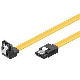 Kabel PremiumCord SATA 3.0 datový kabel 1.5GBs / 3GBs / 6GBs, kov.západka, 90°, 0,2m (kfsa-15-02)