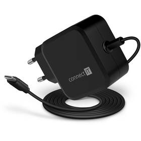 Napájecí adaptér Connect IT C-Power Mini univerzální pro notebooky USB-C, PD 67 W (CNP-1660-BK)