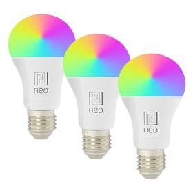 Chytrá žárovka IMMAX NEO SMART E27 11W RGB+CCT barevná a bílá, stmívatelná, Zigbee, TUYA, 3ks (07743C)
