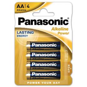 Baterie alkalická Panasonic Alkaline Power AA, LR06, blistr 4ks (LR6APB/4BP)
