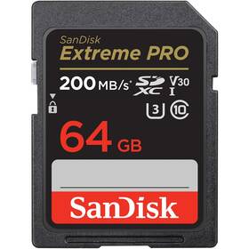 Paměťová karta SanDisk SDXC Extreme Pro 64GB UHS-I U3 (200R/90W) (SDSDXXU-064G-GN4IN)