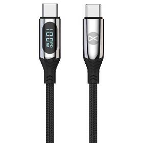 Kabel Forever USB-C/USB-C, s LCD, 100 W, 1 m (GSM171012) černý