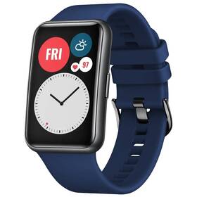 Řemínek FIXED Silicone Strap na Huawei Watch FIT modrá barva
