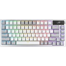 Klávesnice Asus ROG AZOTH (ROG NX Snow/PBT ) - US (90MP031A-BKUA11) bílá