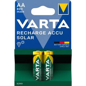 Baterie nabíjecí Varta Solar Rechargeable Accu AA, HR06, 800mAh, blistr 2ks 
