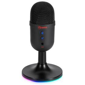 Mikrofon Marvo MIC-06, RGB (MIC-06 BK) černý - zánovní - 12 měsíců záruka