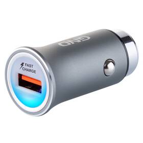 Adaptér do auta GND 1x USB 3A, 18W, Fast charge (CCHQ10G) šedý