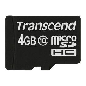 Paměťová karta Transcend MicroSDHC 4GB Class10 (TS4GUSDC10)