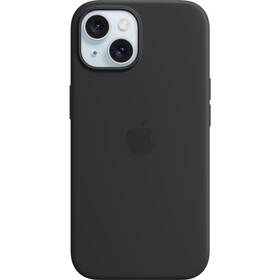 Kryt na mobil Apple Silicone Case s MagSafe pro iPhone 15 - černý (MT0J3ZM/A)