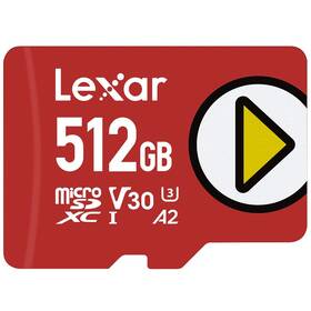 Paměťová karta Lexar PLAY microSDXC 512GB UHS-I, (160R/100R) C10 A2 V30 U3 (LMSPLAY512G-BNNNG)
