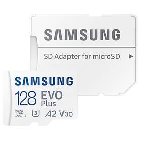 Paměťová karta Samsung Micro SDXC EVO+ 128GB UHS-I U3 (130R/30W) + SD adaptér (MB-MC128KA/EU)