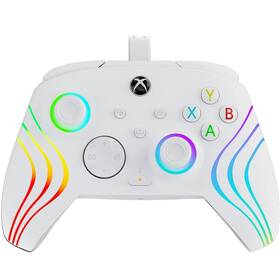 Gamepad PDP Afterglow Wave RGB Wired Controller pro Xbox One/Series (049-024-WH) bílý