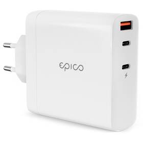 Nabíječka do sítě Epico USB, 2x USB-C, GaN 140W (9915101100142) bílá
