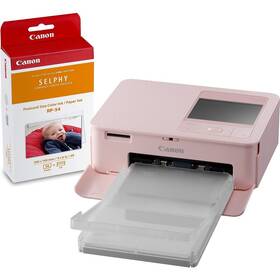 Fototiskárna Canon CP1500 Selphy KIT + papíry 54 ks růžová barva
