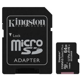 Paměťová karta Kingston MicroSDXC 64GB UHS-I U1 (100R/10W) + adapter 
