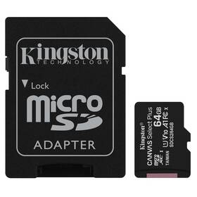 Paměťová karta Kingston Canvas Select Plus MicroSDXC 64GB UHS-I U1 (100R/10W) + adapter (SDCS2/64GB) - rozbaleno - 24 měsíců záruka