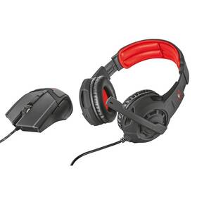 Herní set Trust GXT 784 headset + myš (21472) černý/červený