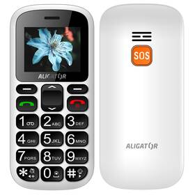 Mobilní telefon Aligator A321 Senior Dual SIM bílá barva
