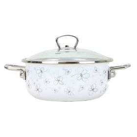 Kastrol s poklicí Belis 16 cm, 1,25 l bílá barva
