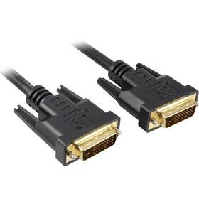 Kabel PremiumCord DVI, 2m (kpdvi2-2) černý