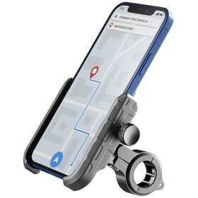 Držák na mobil CellularLine Rider Steel na řídítka pro motorku i kolo (MOTOHOLDERALUK) černý