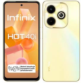 Mobilní telefon Infinix Hot 40i 4 GB / 128 GB (X6528B128GO) zlatý - zánovní - 24 měsíců záruka