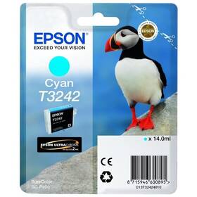 Inkoustová náplň Epson T3242, 14 ml (C13T32424010) azurová