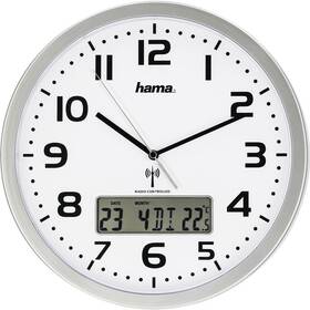 Nástěnné hodiny Hama Extra stříbrné/bílé