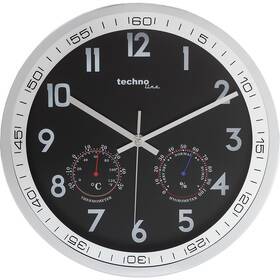Nástěnné hodiny TechnoLine WT 7981 černé/stříbrné