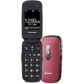 Mobilní telefon Panasonic KX-TU446EXR červená barva
