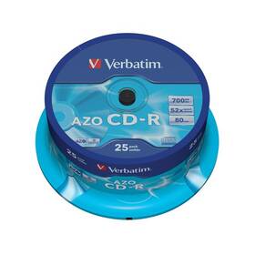 Disk Verbatim Crystal CD-R DLP 700MB/80min. 48x, 25-cake (43352)