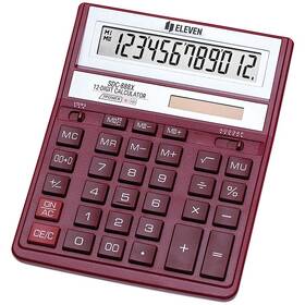 Kalkulačka Eleven SDC888XRD, stolní, dvanáctimístná (SDC-888XRD) červená