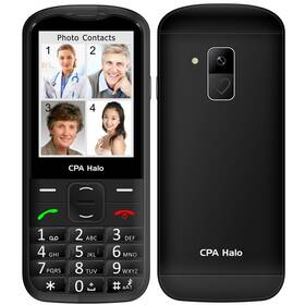 Mobilní telefon CPA Halo 28 Senior s nabíjecím stojánkem (CPA HALO 28 BLACK) černý - zánovní - 12 měsíců záruka