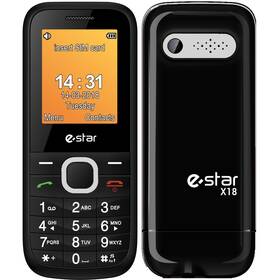 Mobilní telefon eStar X18 Dual Sim (EST000058) černý/stříbrný - zánovní - 24 měsíců záruka