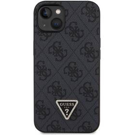 Kryt na mobil Guess 4G Strass Triangle Metal Logo na Apple iPhone 15 (GUHCP15SP4TDPK) černý