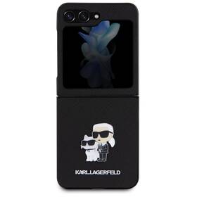 Kryt na mobil Karl Lagerfeld PU Saffiano Karl and Choupette NFT na Samsung Galaxy Z Flip 5 (KLHCZF5SAKCNPK) černý