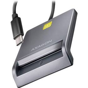 Čtečka eObčanek Axagon Smart card FlatReader / USB 2.0 / 1,2m šedá barva
