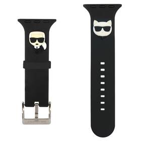 Řemínek Karl Lagerfeld Karl and Choupette na Apple Watch 38/40/41mm (KLAWMSLCKK) černý
