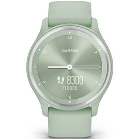 Chytré hodinky Garmin vívomove Sport - Silver/Cool Mint Silicone Band (010-02566-03)